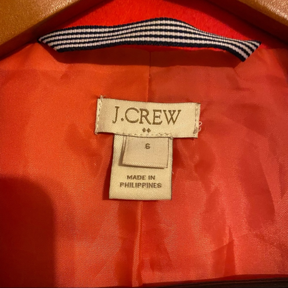 J. Crew Factory Orange Stadium Peacoat - Picture 3 of 3
